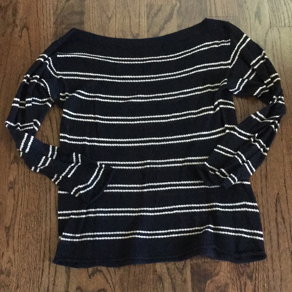 Linen Cotton Blend Boat Neck Cozy Sweater